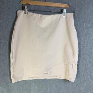 Sunday Best Aritzia Women's‎ Size M Skirt Beige Mini Stretch Pencil